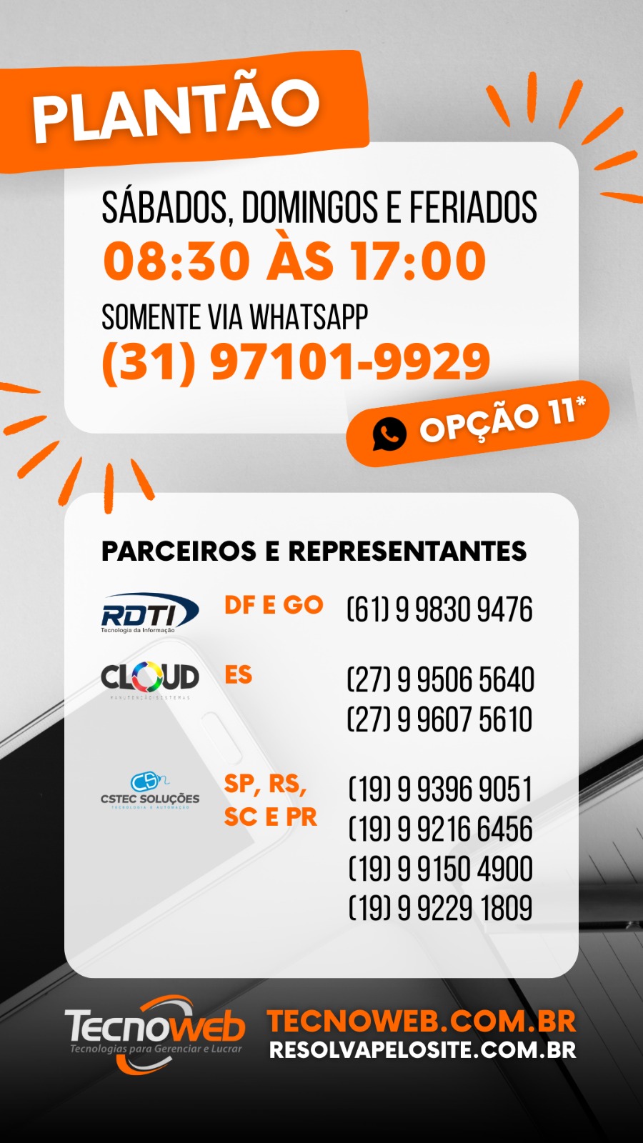 PLANTÃO SUPORTE TECNOWEB